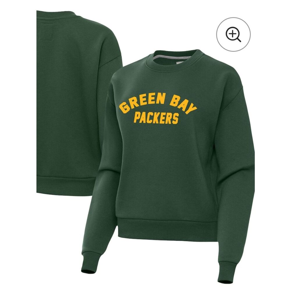NWT Green Bay Packers Antigua Women's Victory Sweatshirt - Hunter Green sz L